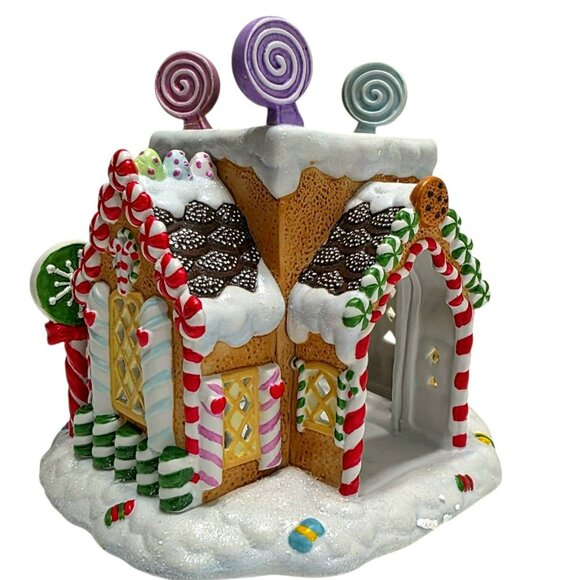 Partylite Gingerbread Cottage House Candle Holder Christmas Holiday Decor READ - Picture 7 of 16